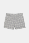 Pantalón corto de cuadros de punto milano gris niña 3