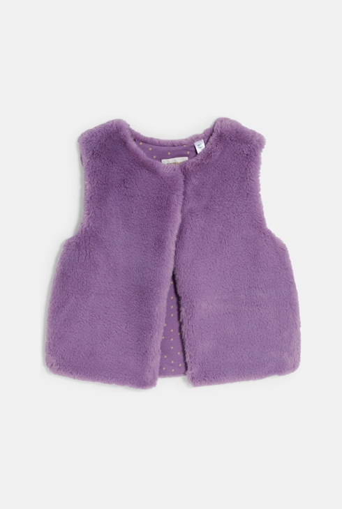 Bolero lavanda in pelliccia ecologica per bambina 1