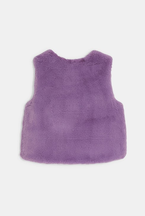 Bolero lavanda in pelliccia ecologica per bambina 2