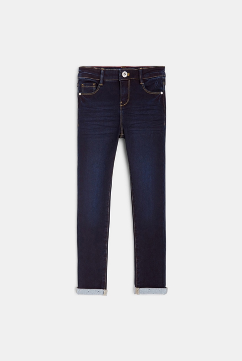 Jean skinny dark blue bleu fille 1