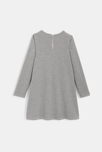 Vestido tipo jersey de punto de espiga brillante gris niña 2