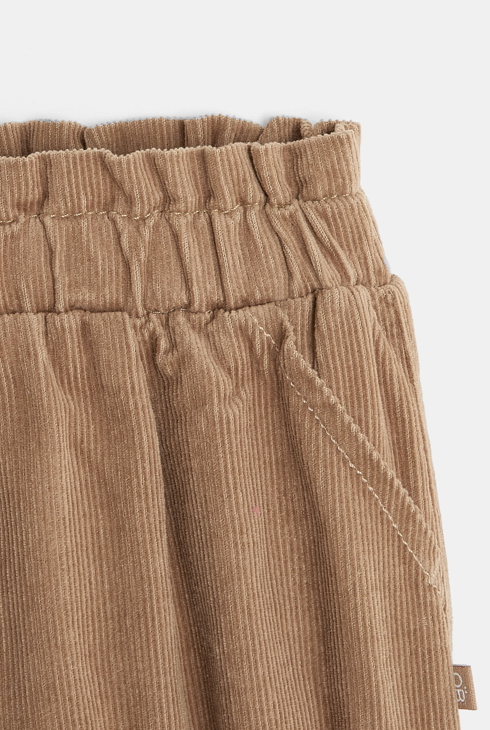 Kratke hlače paperbag iz velurja bela dojenček deklica 2