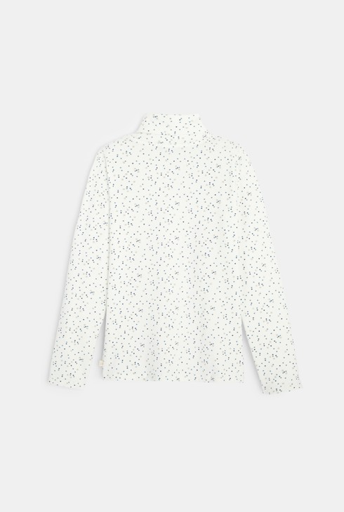 Koszulka z golfem w gwiazdki biały dziewczynka 2