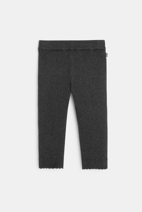 Legging tricot chiné gris bébé fille 1