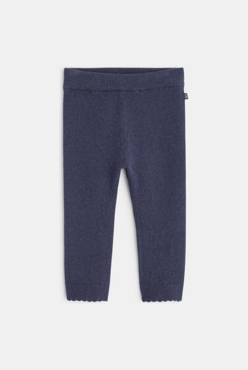 Leggings aus chiniertem Trikot Blau Baby Mädchen 1