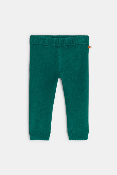 Pajkice iz lisastega pletiva zelena dojenček deklica 1