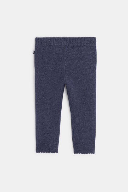 Leggings aus chiniertem Trikot Blau Baby Mädchen 2