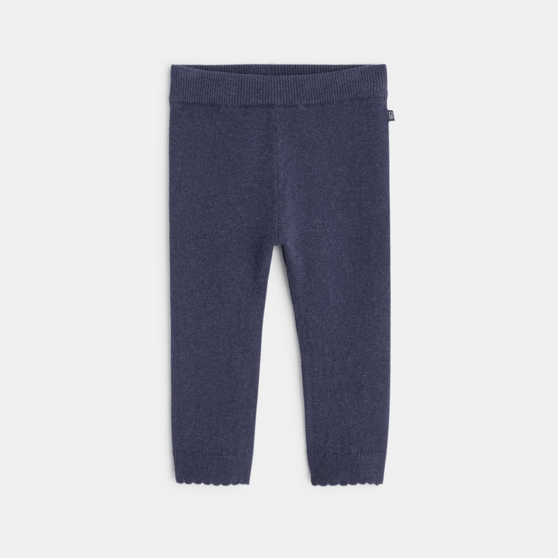 Leggings aus chiniertem Trikot Blau Baby Mädchen