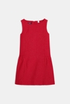 Vestido brillante con 3 agujeros rojo niña 1