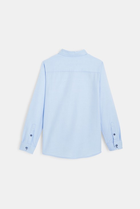 Schickes Baumwollhemd und Fliege Blau Jungen 2