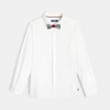 Chemise coton fantaisie et noeud papillon blanche garçon