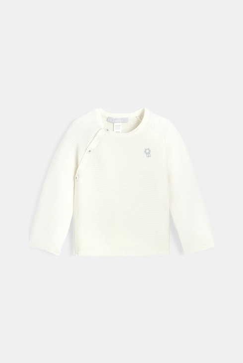 Rippstrick-BH aus Bio-Baumwolle Weiß Geburt 1