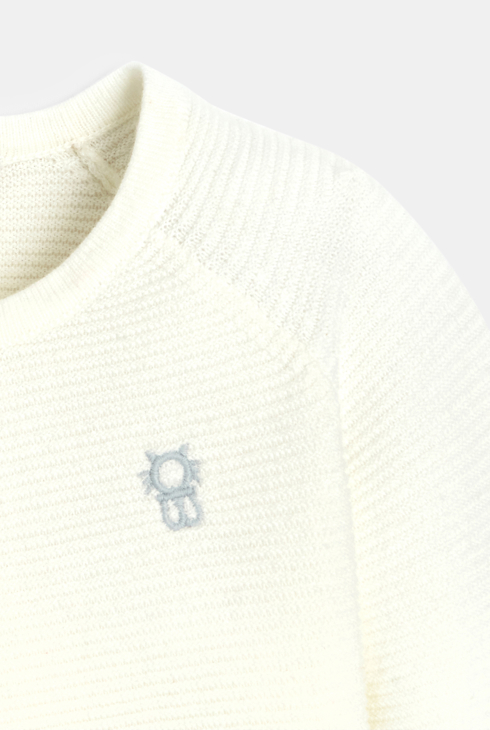 Rippstrick-BH aus Bio-Baumwolle Weiß Geburt 2