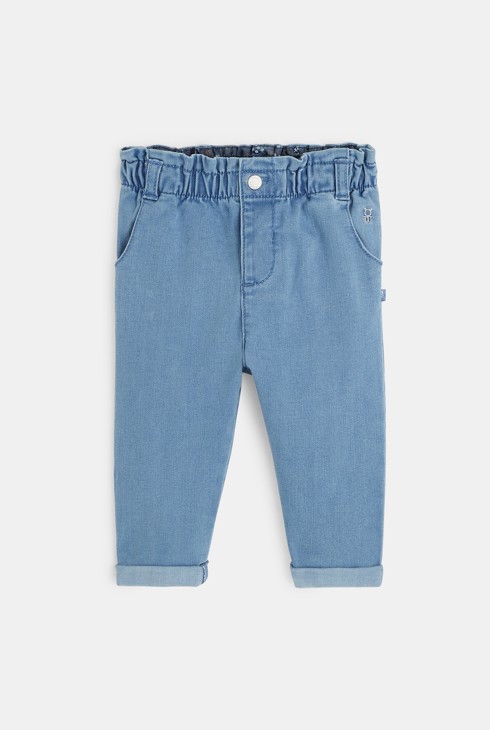 Paperbag hlače modra dojenček deklica 1