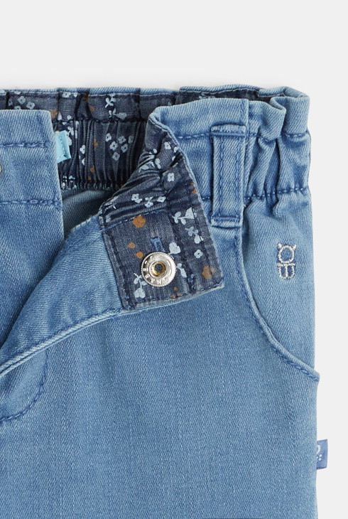 Paperbag hlače modra dojenček deklica 2