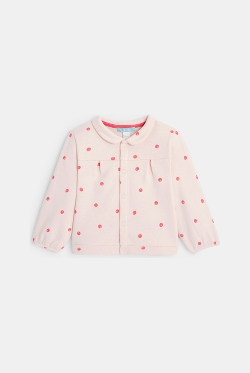 Moltonjacke mit Kirschendruck Rosa Baby Mädchen 1