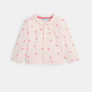 Veste molleton imprimé cerises rose bébé fille 1