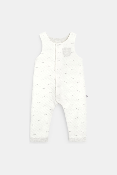 Prešit pleten kombinezon z mačjim potiskom bela rojstvo 1