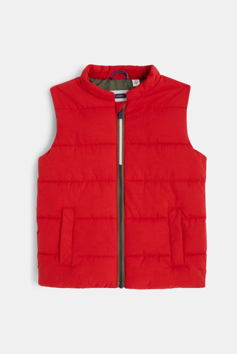 Doudoune sans manche déperlante rouge garçon 2