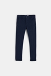 Pantalon chino en twill de coton uni bleu garçon 2