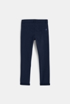Pantalon chino en twill de coton uni bleu garçon 4