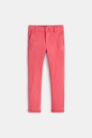 Pantalon chino en twill de coton uni rose garçon