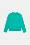 Gilet tricot effet pointelle vert fille 3