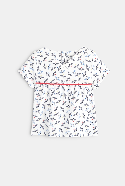 Majica s potiskom ptic dojenček deklica 1