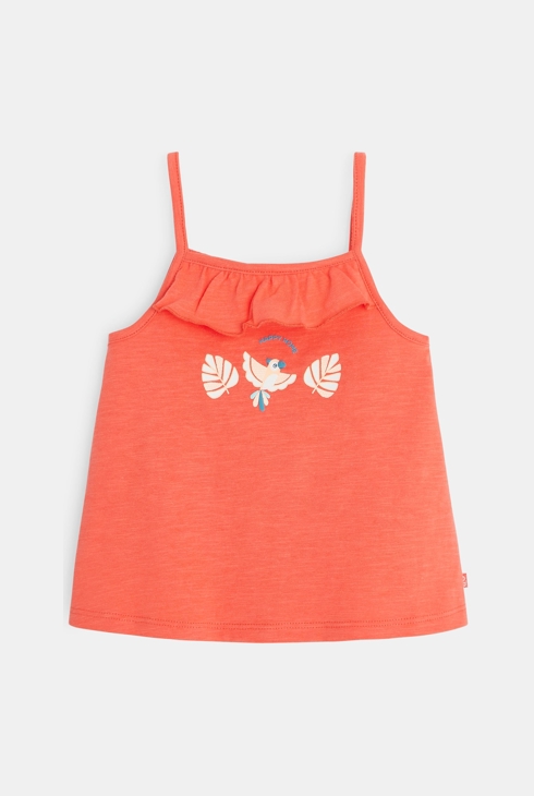 Débardeur toucan orange bébé fille 1