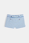 Short maille rayé bleu bébé fille 1