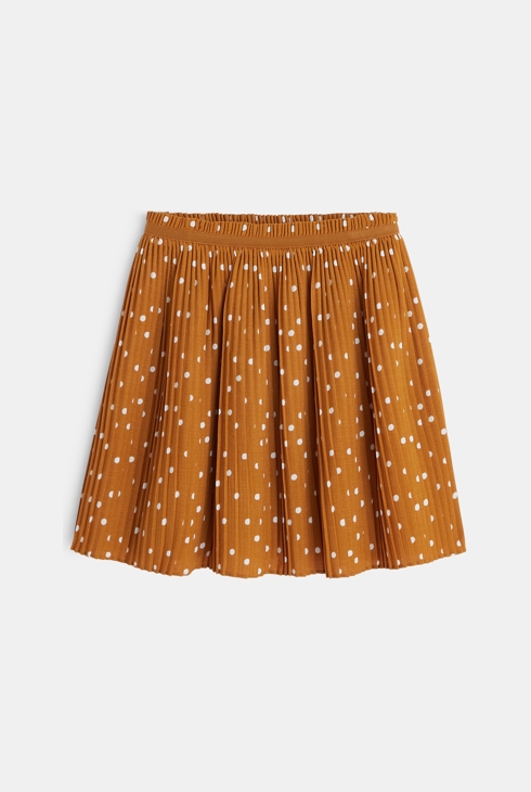 Plisirano krilo s pikicami bež deklica 1