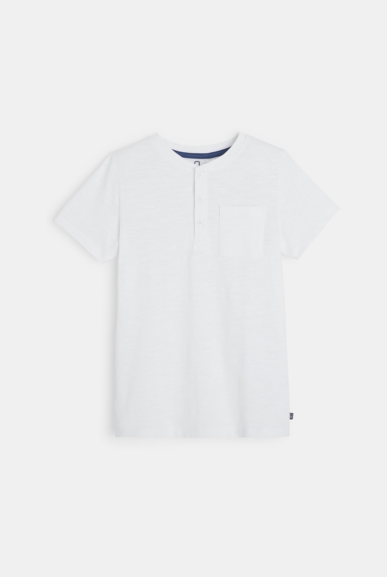 T-shirt tunisien uni blanc garçon 1