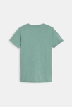 T-shirt serafino tinta unita verde bambino 3