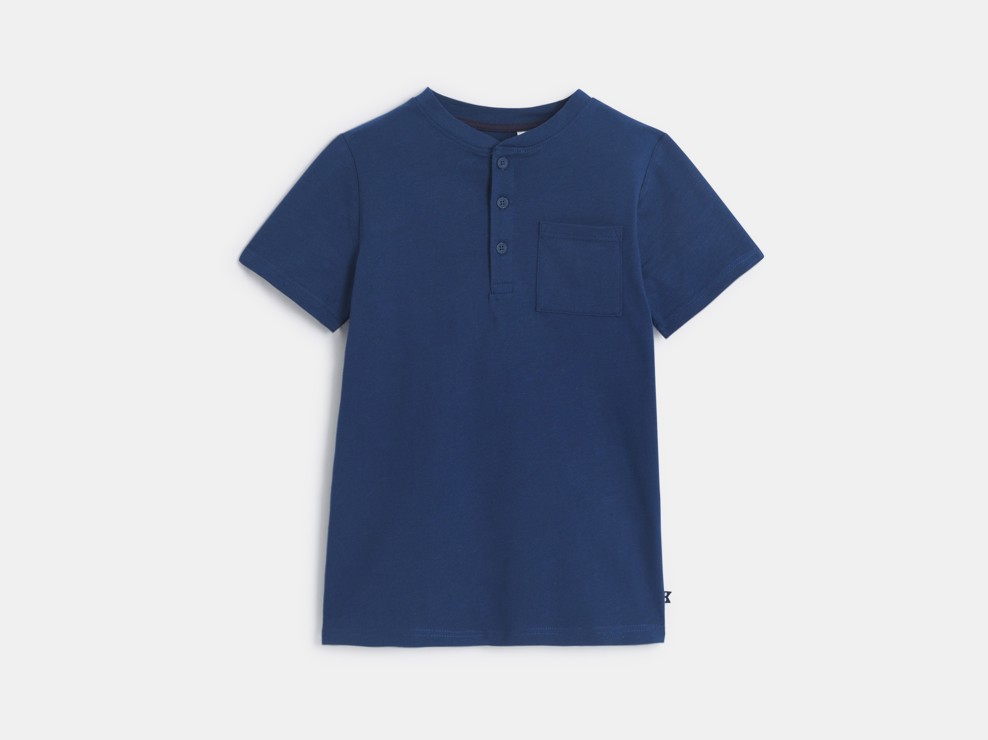 T-shirt tunisien uni bleu garçon 1