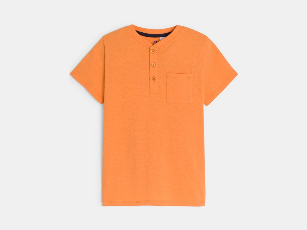 T-shirt tunisien uni orange garçon 1