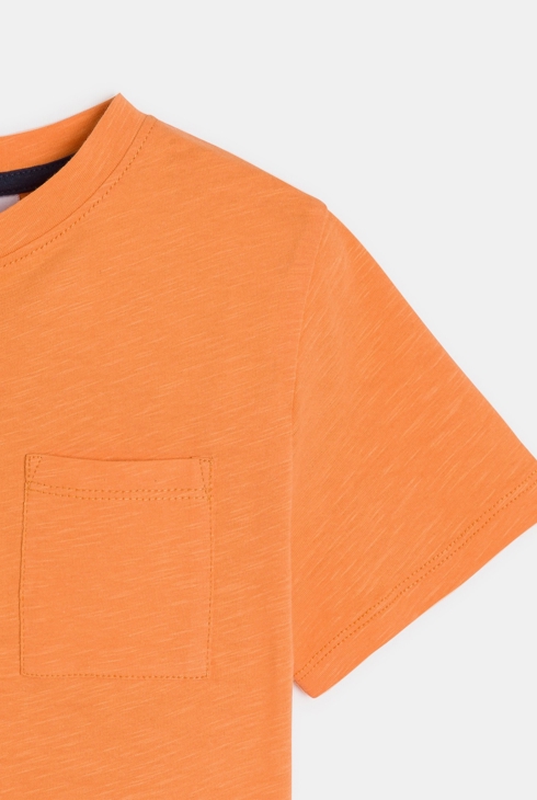 T-shirt tunisien uni orange garçon