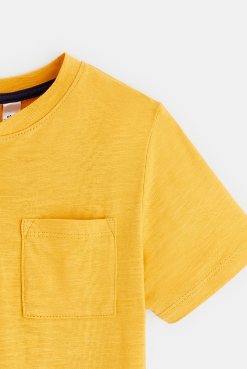T-shirt tunisien uni jaune garçon 2