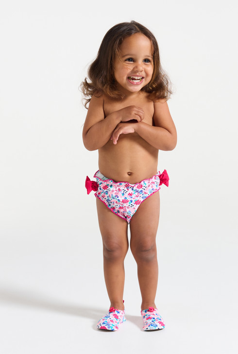 Badehose mit Blumendruck Kleinkind Mädchen 1