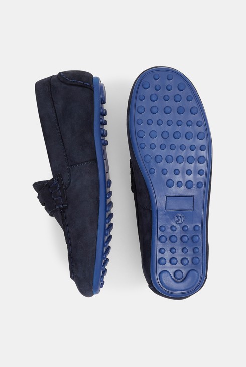 Pleten šal podložen s tupejem modra deček 2