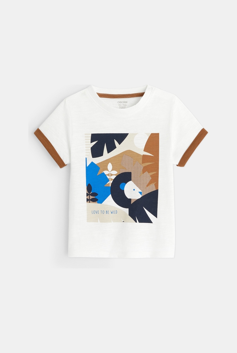 T-shirt savane bleu bébé garçon 1