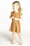 Combishort plissé à pois beige bébé fille 1