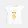 T-shirt fruit à sequins jaune bébé fille