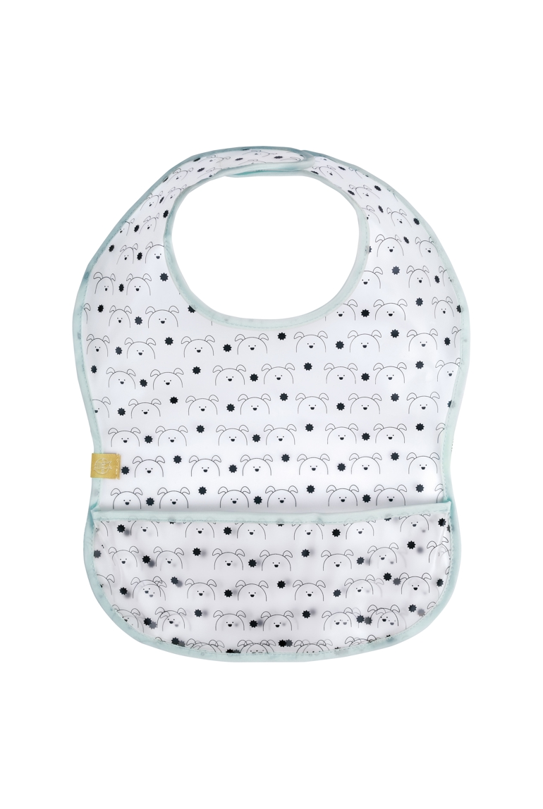 Bavoir chien Lassig turquoise naissance 1