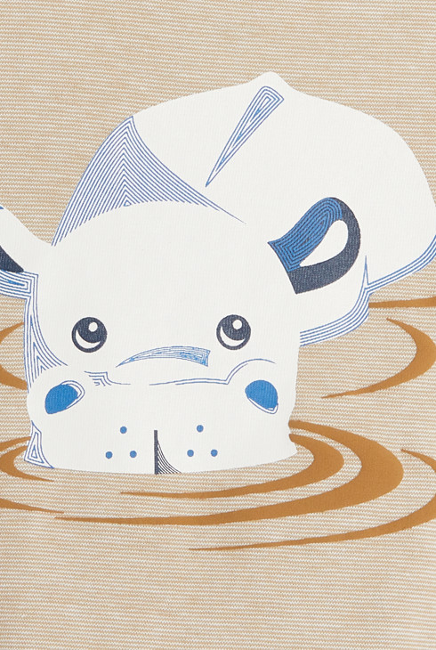 Majica s tankimi črtami in motivom polarnega medveda bela dojenček deček 2