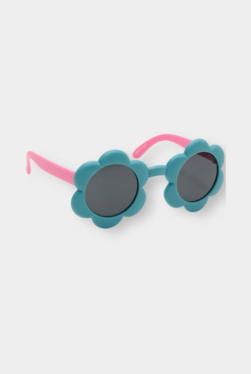 Lunettes de soleil marguerites bleues fille 1