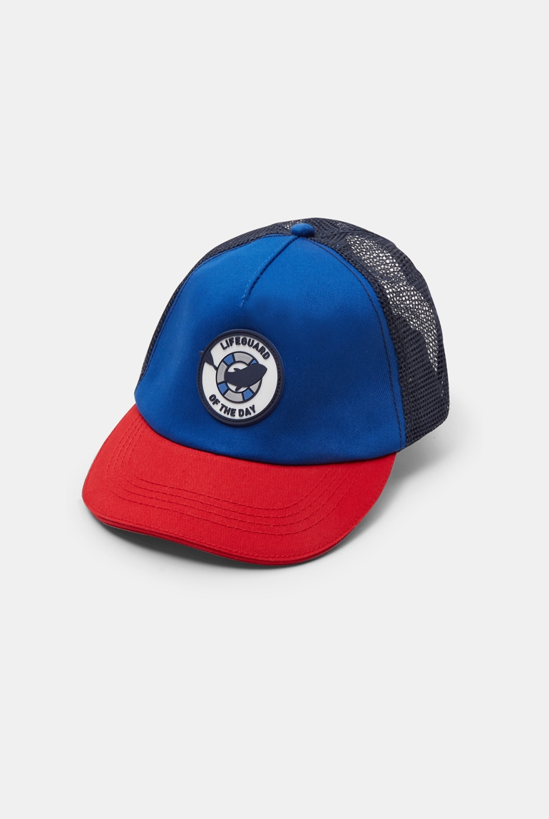 Casquette toile et filet "Lifeguard of the day" bleu garçon 1