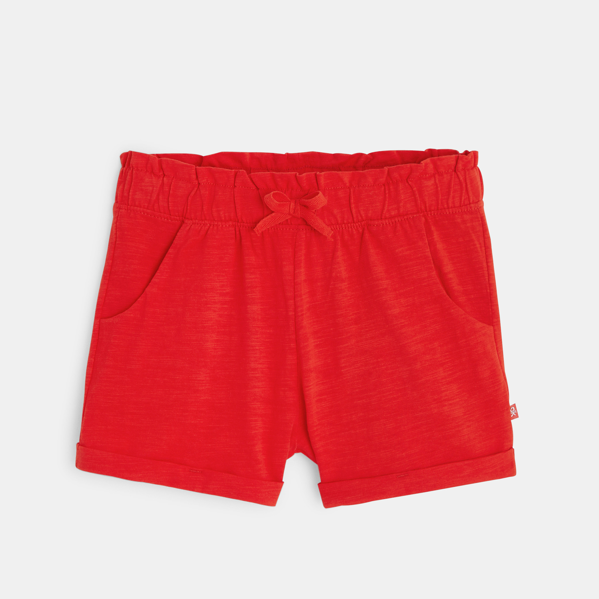 Short de sport uni - rouge - Ado fille - 12.00