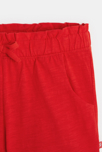 Short en jersey uni rouge fille 3