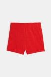 Short en jersey uni rouge fille 4