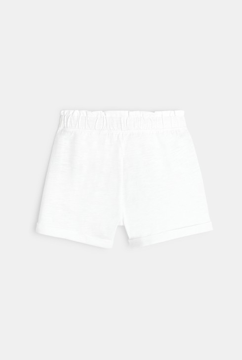 Short en jersey uni blanc fille 2
